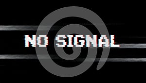 No signal glitching screen displaying technical issues