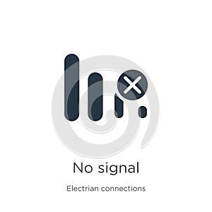 No signal icon vector. Trendy flat no signal icon from electrian connections collection isolated on white background. Vector