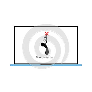 No signal or lost connection. Video call program window