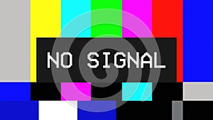 No signal pattern VCR