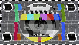 No signal test tv screen card