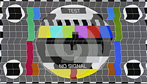 No signal test tv screen card photo