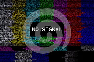 No signal TV test pattern background