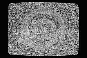 No signal TV texture. Television grainy noise effect as a background. No signal retro vintage television pattern photo