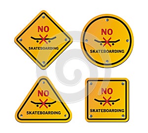 No skateboarding roadsigns