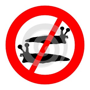 No slugs symbol isolated on white background