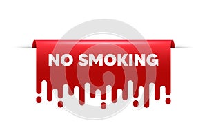 No smoking banner. Stop smoke sign. Vector