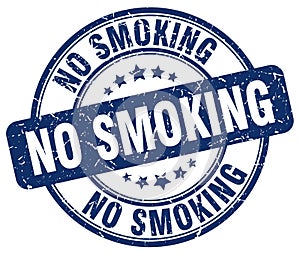 no smoking blue stamp