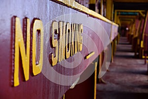 No smoking on a cargo ship