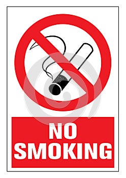 No smoking cigarette sign.