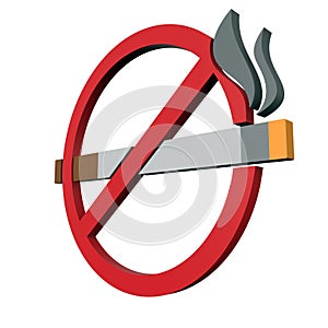 No smoking logo on white background