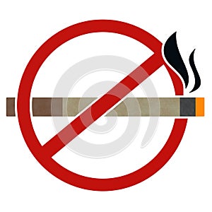 No smoking logo on white background
