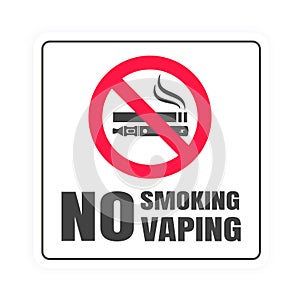 No smoking no vaping sign. photo