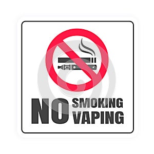 No smoking no vaping sign.