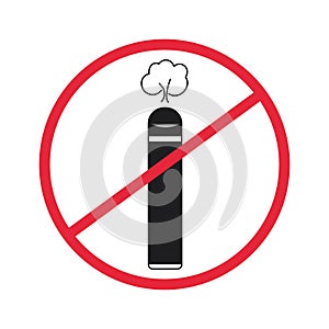 No smoking, no vaping sign. Printable sticker. Vector