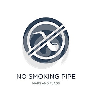 no smoking pipe icon in trendy design style. no smoking pipe icon isolated on white background. no smoking pipe vector icon simple