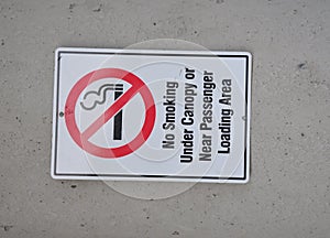 No smoking sign