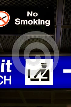 No Smoking Sign in Airport