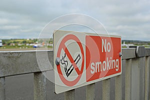 No smoking sign at airport.