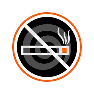 No smoking sign for area public. vector illustration