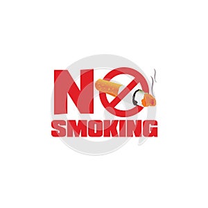 No smoking sign color vector