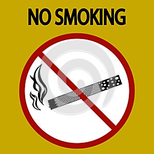 No smoking sign danger, tobacco- vector - eps 8