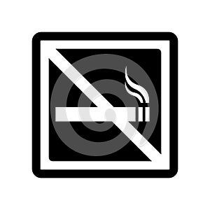 No smoking sign icon vector isolated on white background, No smoking sign sign , warning symbol