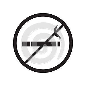 No Smoking Sign icon vector sign and symbol isolated on white background, No Smoking Sign logo concept