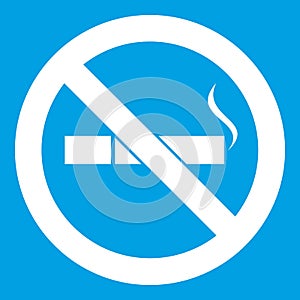 No smoking sign icon white