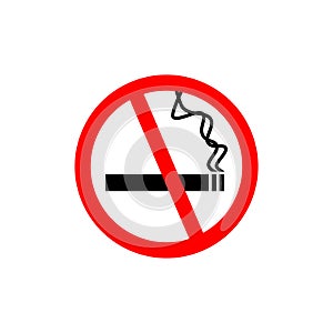 No smoking sign. Sign forbidden. Health care. Vector illustration. stock image.