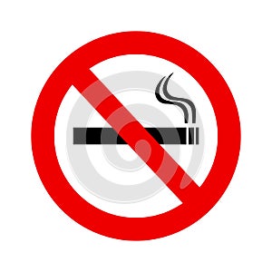 No smoking sign vector icon flat design