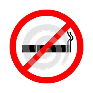 No smoking sign on white background, No Smoking Sign , stop smoking, No Smoking Vector Illustration