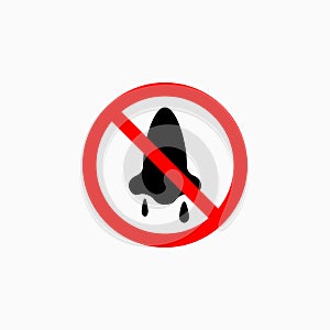 No snot icon, no runny nose vector