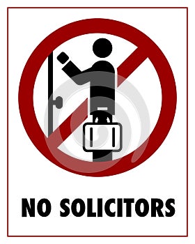 No Solicitors photo