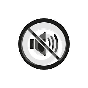 The no sound icon. Volume Off symbol.