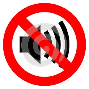 No sound vector sign photo