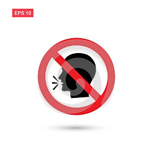 No speak or do not speak area sign vector isolated