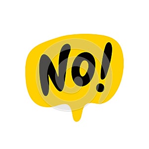 No speech bubble. No text on talk shape. Vector illustration yellow speech bubble. Hand drawn quote.