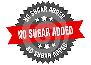 no sugar added sign. no sugar added circular band label. no sugar added sticker