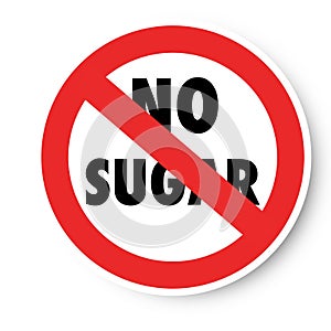 No sugar  sign in concept abstract picture. Business artwork vector graphics