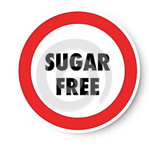 No sugar sign in concept abstract picture. Business artwork vector graphics