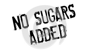 No Sugars Added rubber stamp