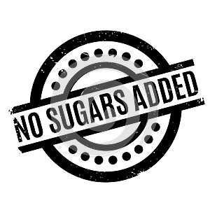 No Sugars Added rubber stamp