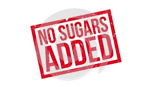 No Sugars Added rubber stamp