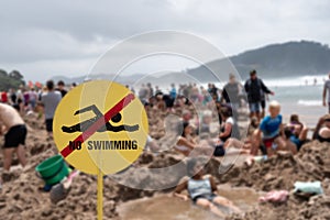 No Swimming, Hotwater Beach New Zealand