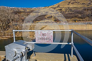 No Swimming in Provo River