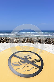 No swimming sign