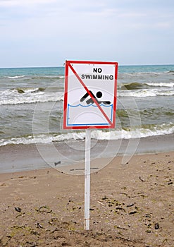 No swimming sign