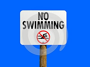 No Swimming Sign