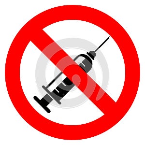 No syringe sign